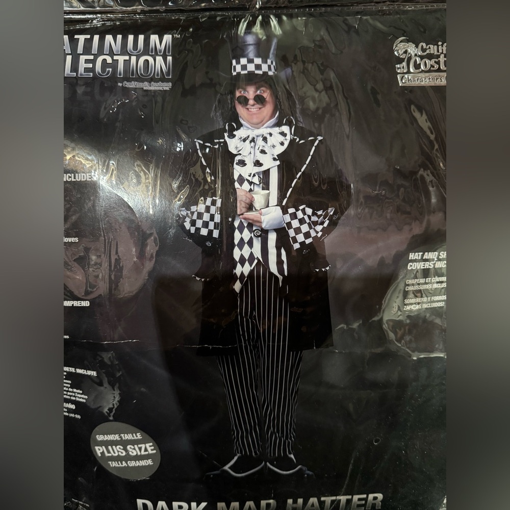 California Costumes Mad Hatter Outfit - Black and White
